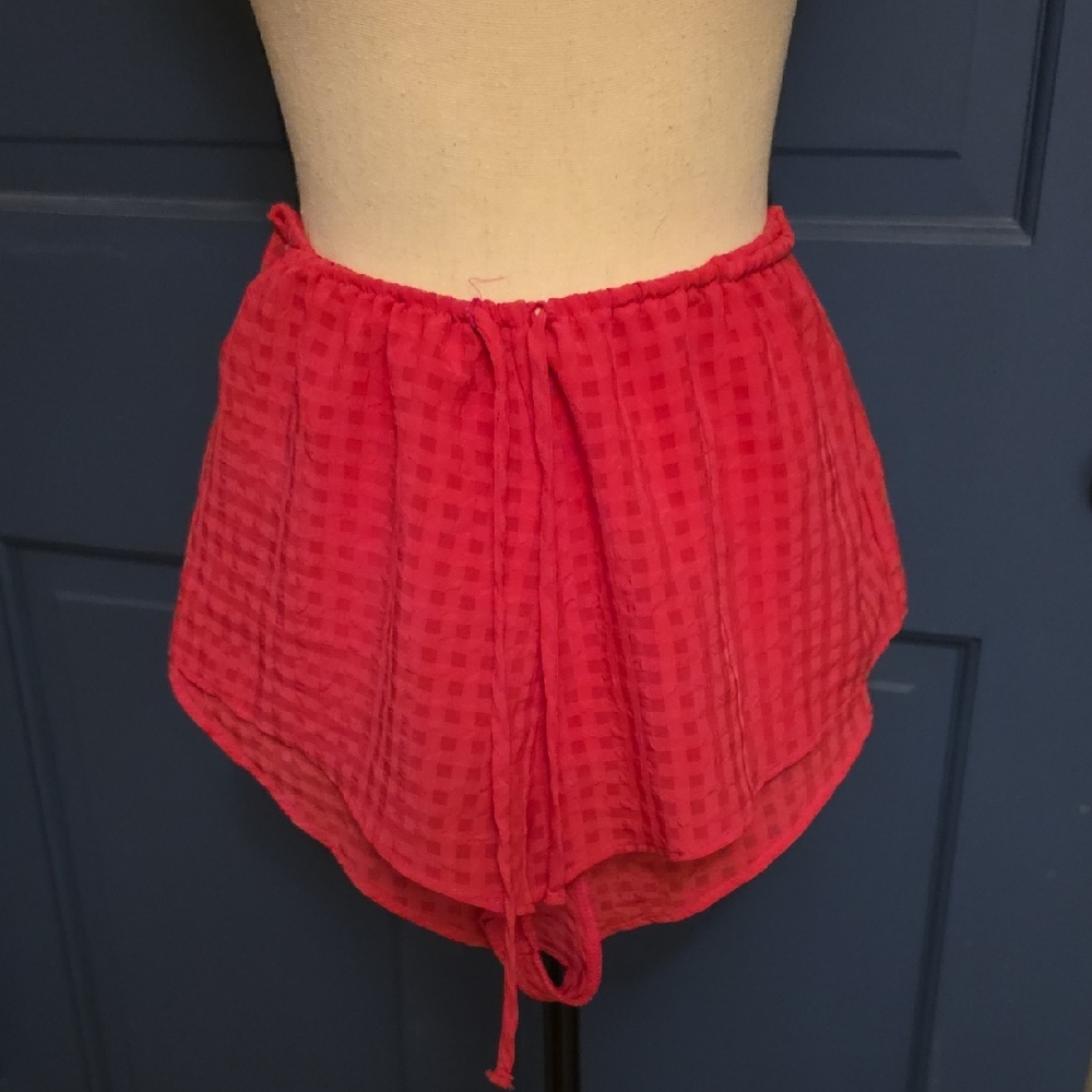 Buy 2 Get 1 Free Free People Hot Pink High Waist Sheer Sleep Pajama Shorts Small